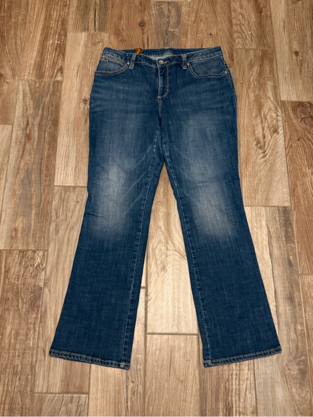 Wrangler Aura Mid Rise Straight Bootcut Jeans